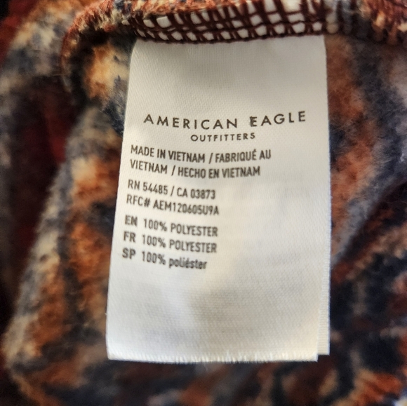 American Eagle Size XS, Sherpa, 1/4 Zip, Multicolor, Pullover, Sweater, Winter - Picture 7 of 8